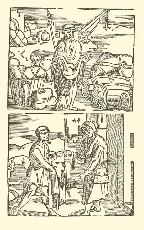 Ilustrace k The Roxburghe Ballads (dřevořez) od (after) English School