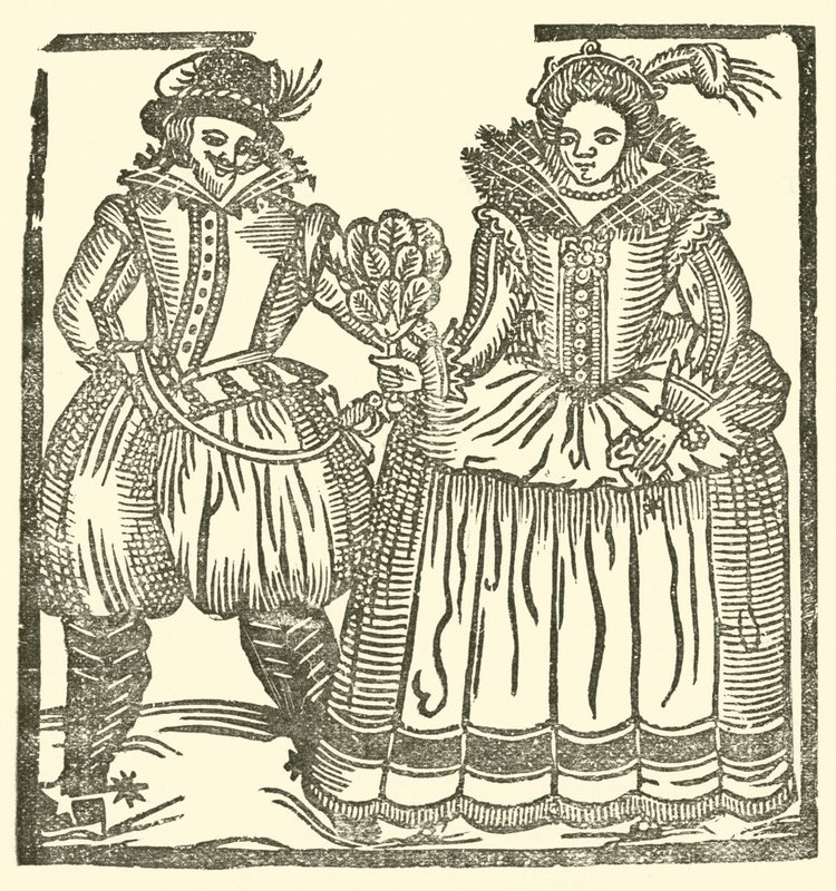 Ilustrace k The Roxburghe Ballads (dřevořez) od (after) English School