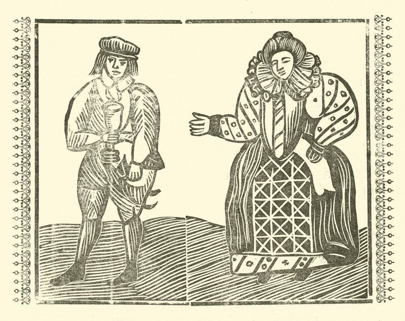 Ilustrace k The Roxburghe Ballads (dřevořez) od (after) English School