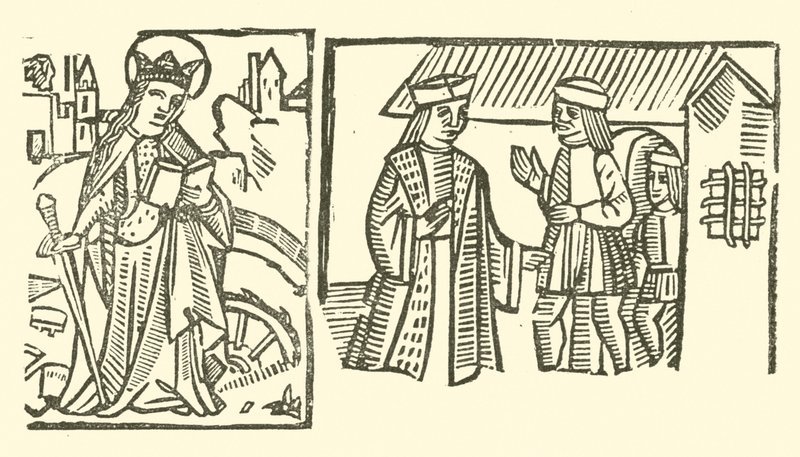 Ilustrace k The Roxburghe Ballads (dřevořez) od (after) English School