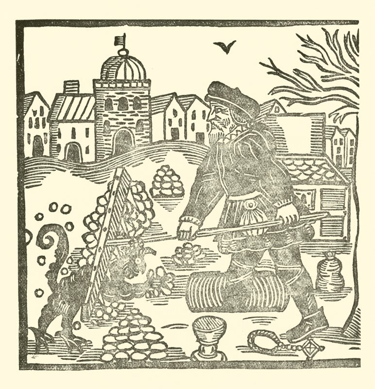 Ilustrace k The Roxburghe Ballads (dřevořez) od (after) English School