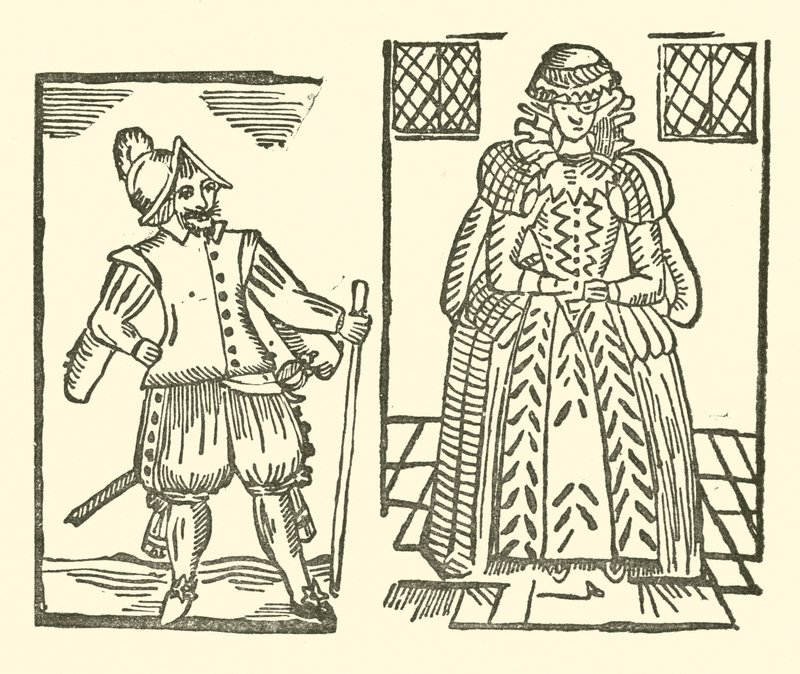 Ilustrace k The Roxburghe Ballads (dřevořez) od (after) English School