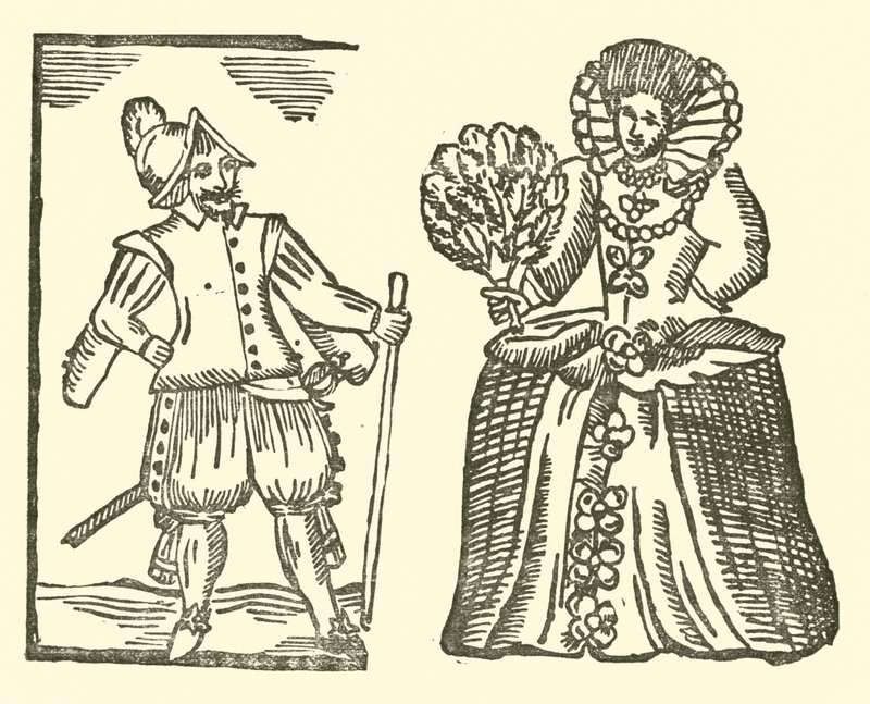 Ilustrace k The Roxburghe Ballads (dřevořez) od (after) English School