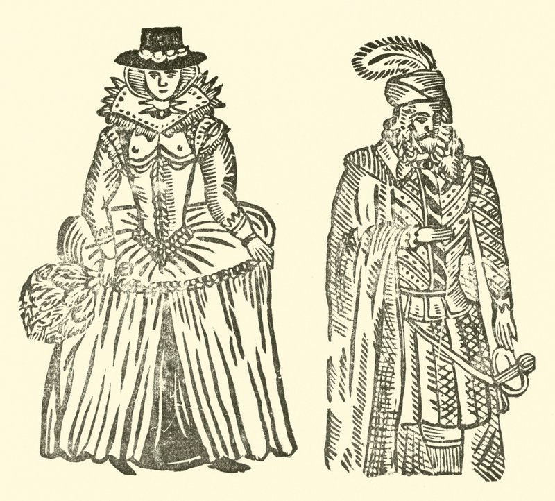 Ilustrace k The Roxburghe Ballads (dřevořez) od (after) English School