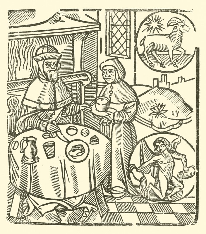 Ilustrace k The Roxburghe Ballads (dřevořez) od (after) English School