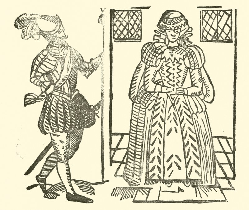 Ilustrace k The Roxburghe Ballads (dřevořez) od (after) English School