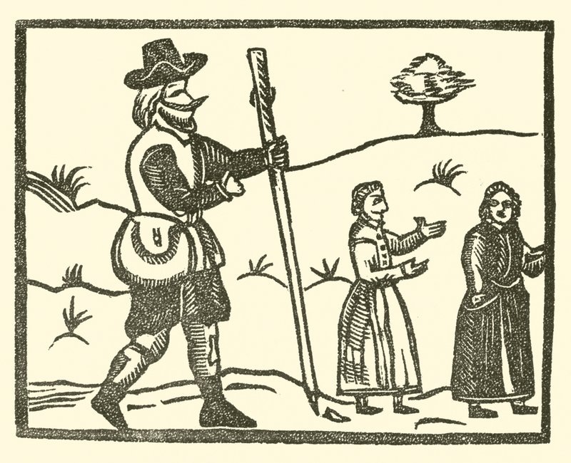 Ilustrace k The Roxburghe Ballads (dřevořez) od (after) English School