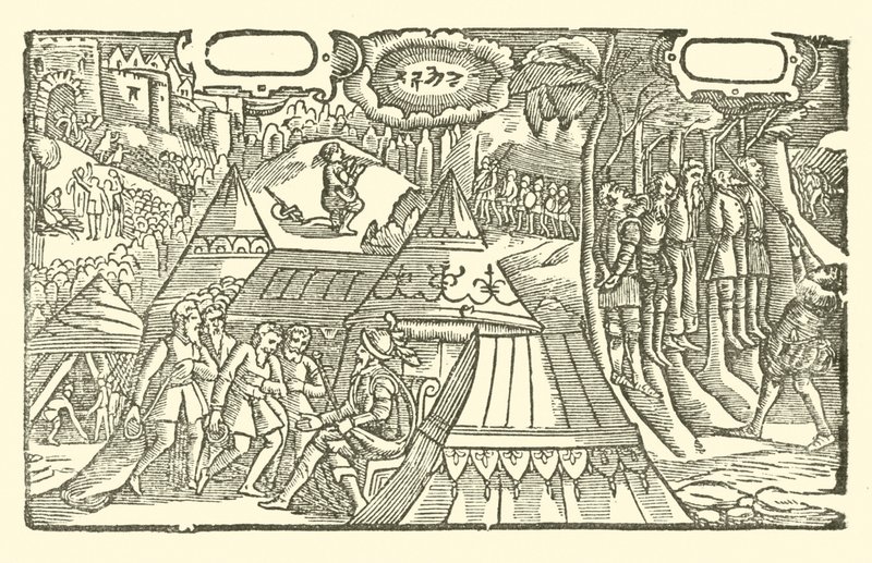 Ilustrace k The Roxburghe Ballads (dřevořez) od (after) English School