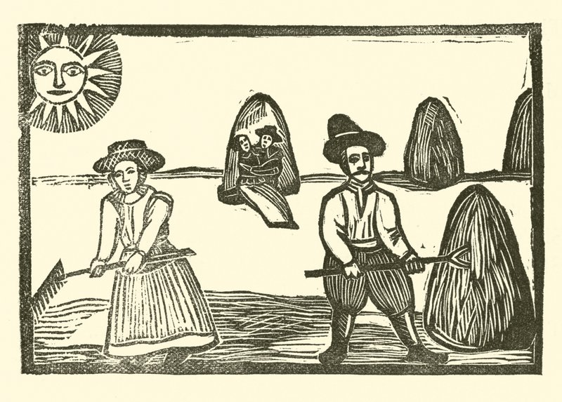 Ilustrace k The Roxburghe Ballads (dřevořez) od (after) English School
