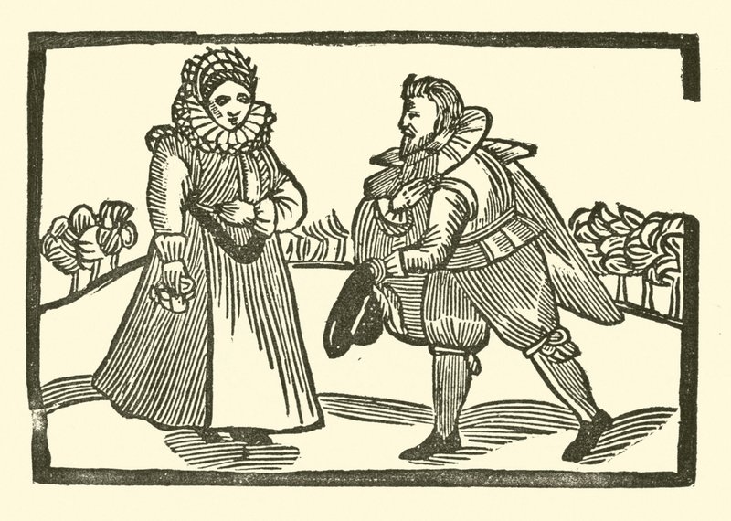 Ilustrace k The Roxburghe Ballads (dřevořez) od (after) English School