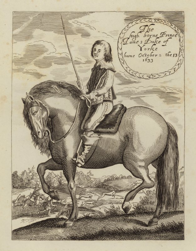 Jakub II a VII, král Anglie, Skotska a Irska, když vévoda z Yorku (lept) od (after) English School