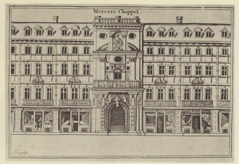 Mercersova kaple, c 1694 (litho) od (after) English School