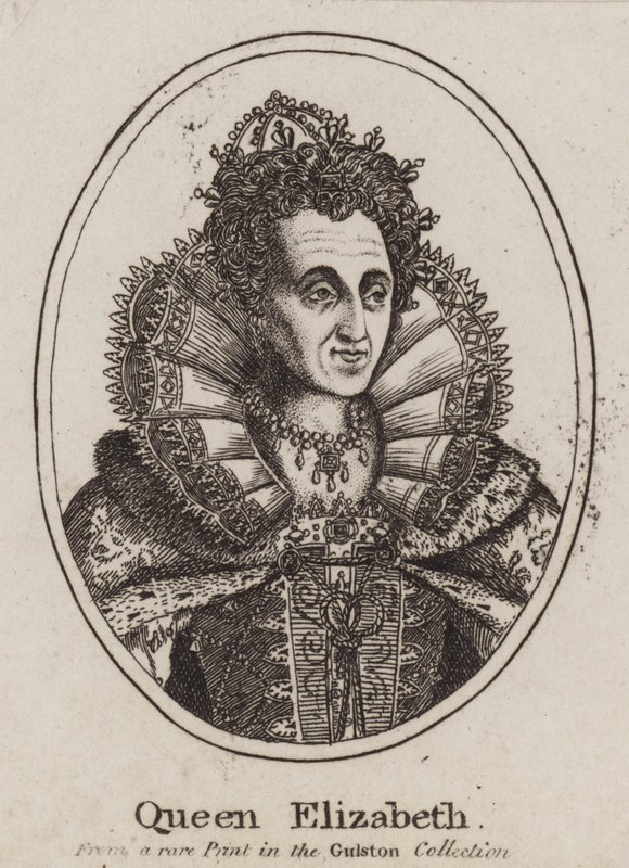 Queen Elizabeth I (rytina) od (after) English School