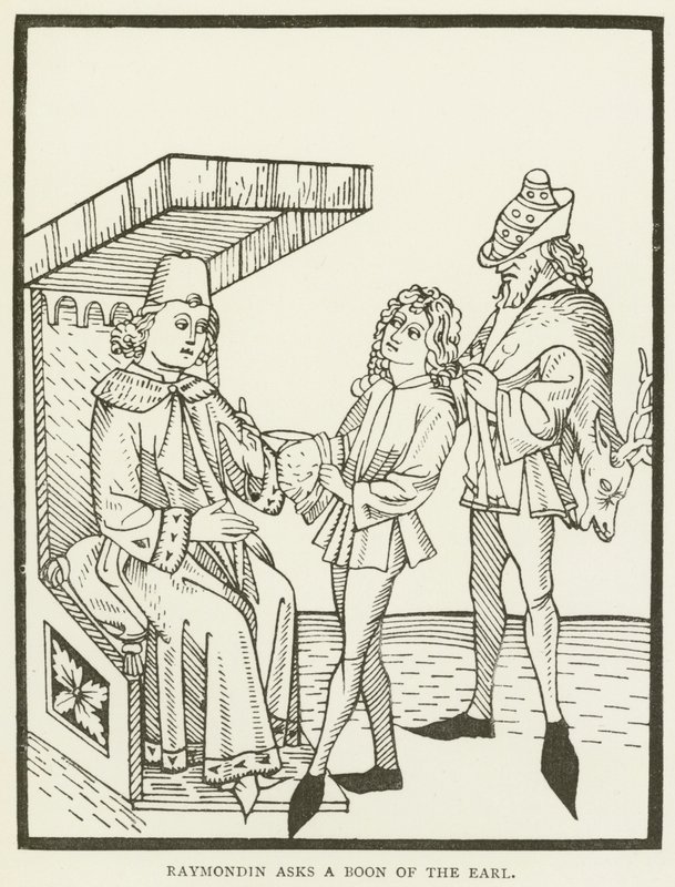 Raymondin žádá o dar hraběte (rytina) od (after) English School
