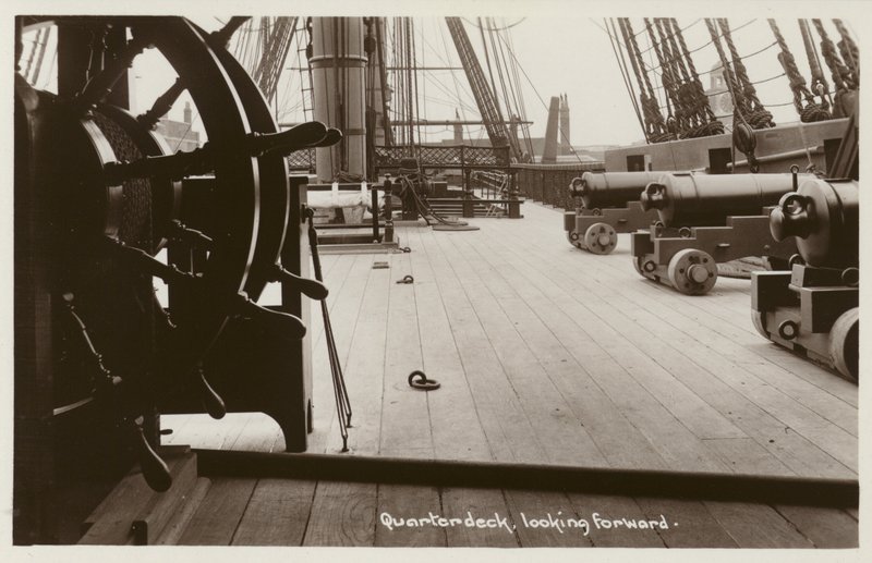 Quarterdeck of HMS Victory, Těšíme se na (B/W Photo) od (after) English photographer