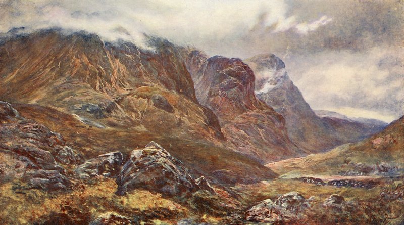 "Tři sestry", Glencoe (barevná litografie) od (after) English photographer