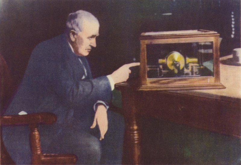 Thomas Alva Edison (barevná fotografie) od (after) English photographer