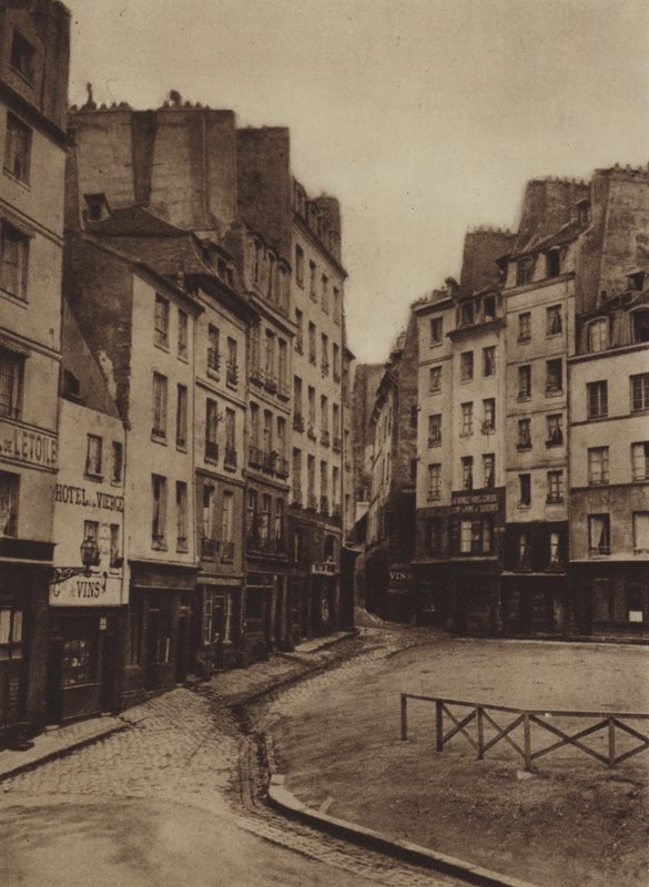 Roh rue Jean-de-Beauvais a rue Lanneau (černobílá fotografie) od (after) French Photographer