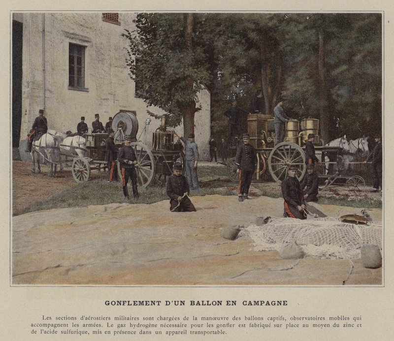 Nafukování balónku v poli (barevné foto) od (after) French Photographer