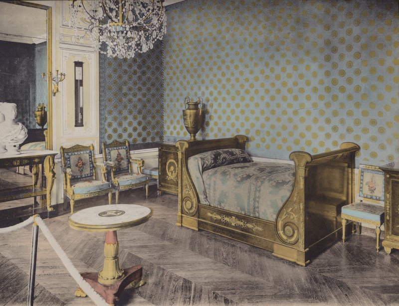 Grand Trianon, Chambre de Napoleon I, Great Trianon, Napoleon I Ložnice (barevné foto) od (after) French Photographer