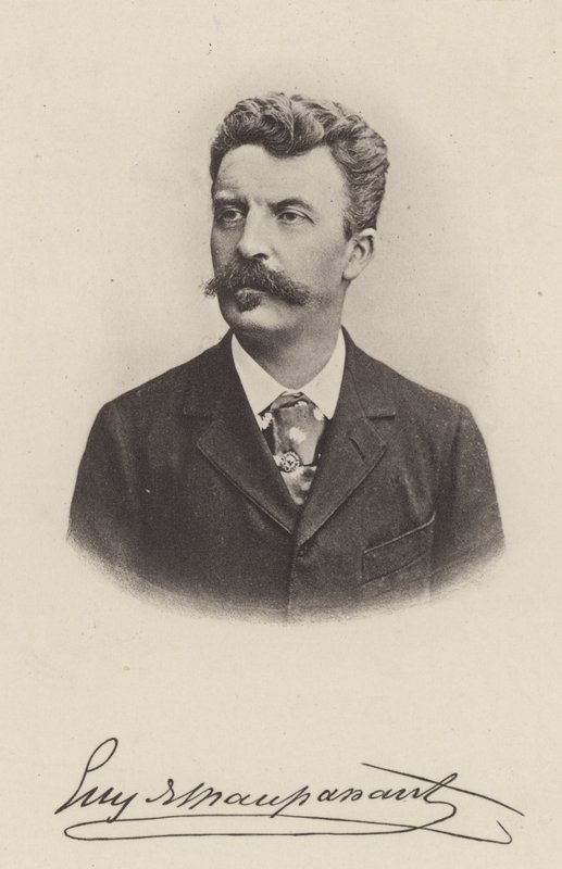 Guy de Maupassant, francouzský spisovatel povídek a romanopisec (černobílá fotografie) od (after) French Photographer