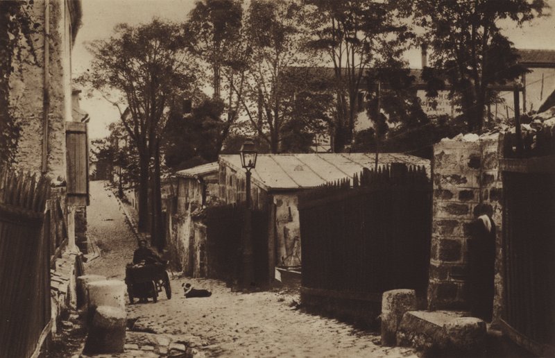 La Fontaine-a-Mulard u Gobelínů (černobílá fotografie) od (after) French Photographer