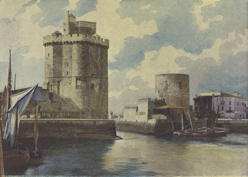 La Rochelle, vstup do přístavu (barevné foto) od (after) French Photographer