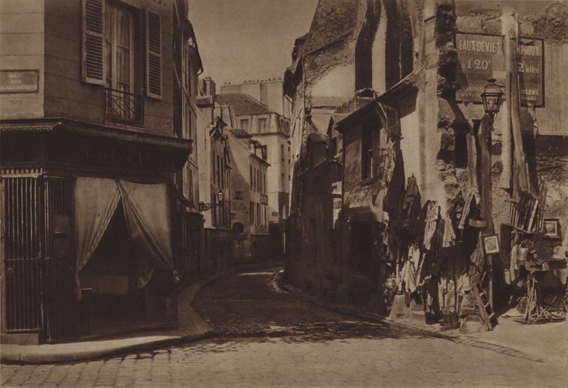 Rue de Lourcine (černobílá fotografie) od (after) French Photographer