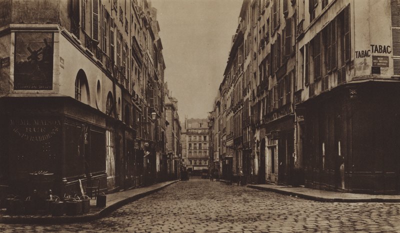 Rue des Moulins kolem roku 1866, zničena, aby uvolnila místo pro avenue de l