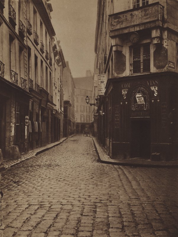 Rue du Four-Saint-Honore, roh rue de Vannes (černobílá fotografie) od (after) French Photographer