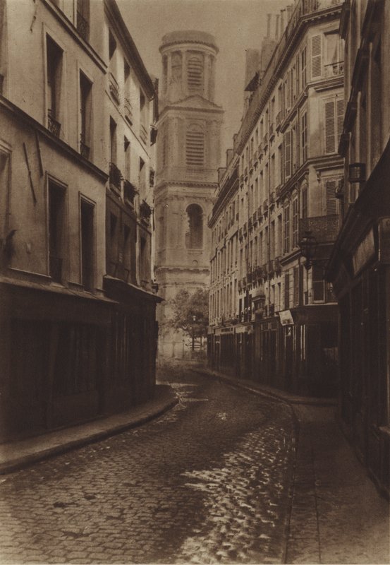 Rue du Vieux-Colombier (černobílá fotografie) od (after) French Photographer