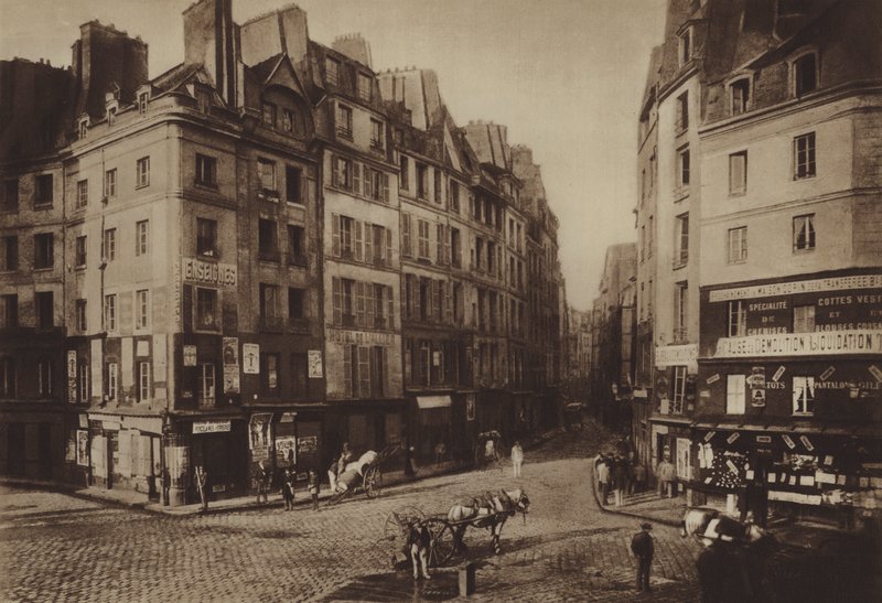 Staré náměstí Place Maubert (černobílá fotografie) od (after) French Photographer