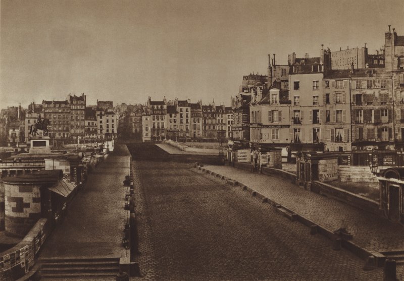 Pont-Neuf v roce 1852 (černobílá fotografie) od (after) French Photographer