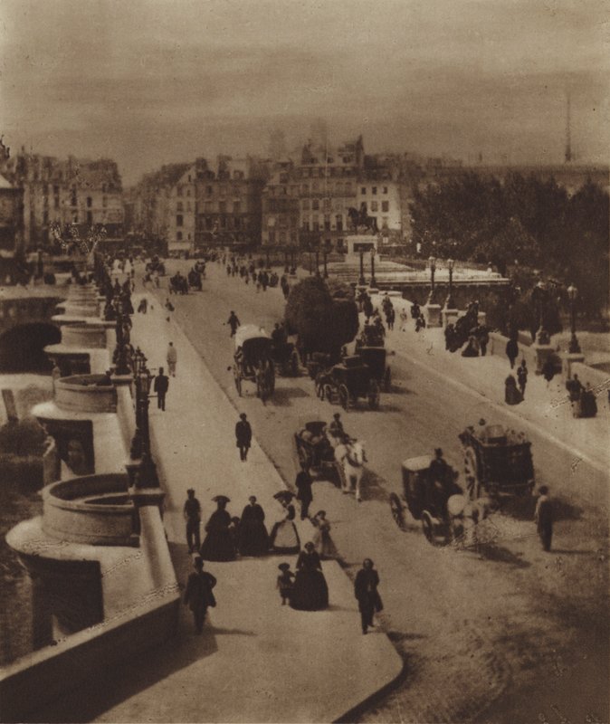 Pont-Neuf, při pohledu na jih (černobílá fotografie) od (after) French Photographer