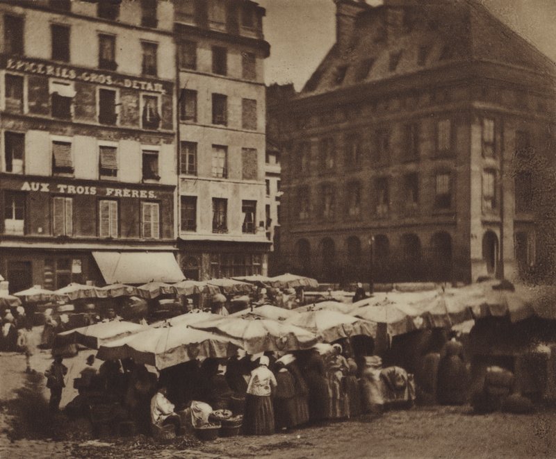 Quai du Marche Neuf (černobílá fotografie) od (after) French Photographer