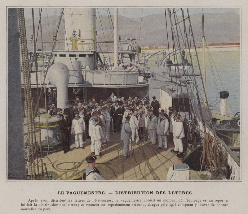 The Vaguemestre, Distribuce dopisů (barevné foto) od (after) French Photographer