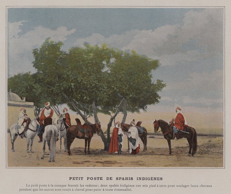Small Post of Native Spahis (barevné foto) od (after) French Photographer