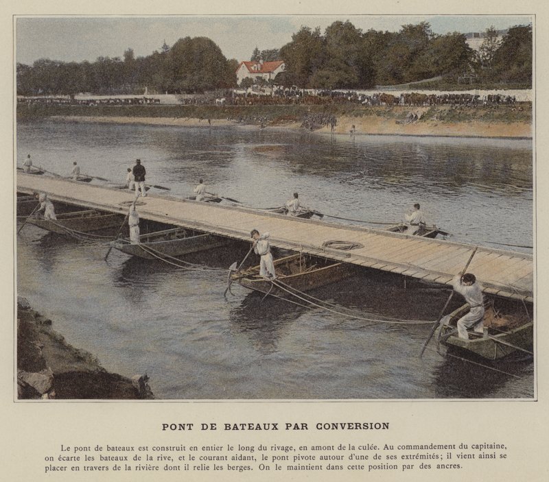 Bridge of Boats by Conversion (barevné foto) od (after) French Photographer