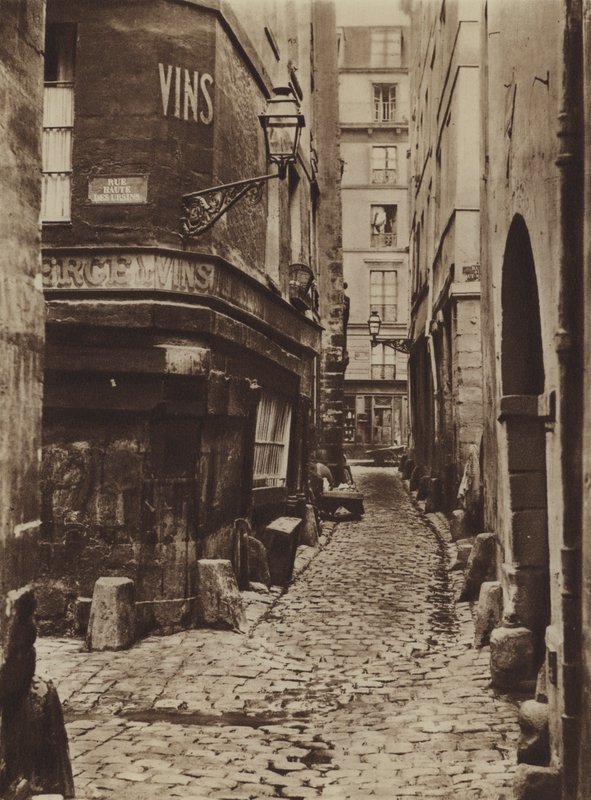 Rue Glatigny v roce 1865, foceno ze strany nábřeží (černobílá fotografie) od (after) French Photographer