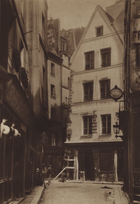 Rue Pirouette a Rue Mondetour (černobílá fotografie) od (after) French Photographer
