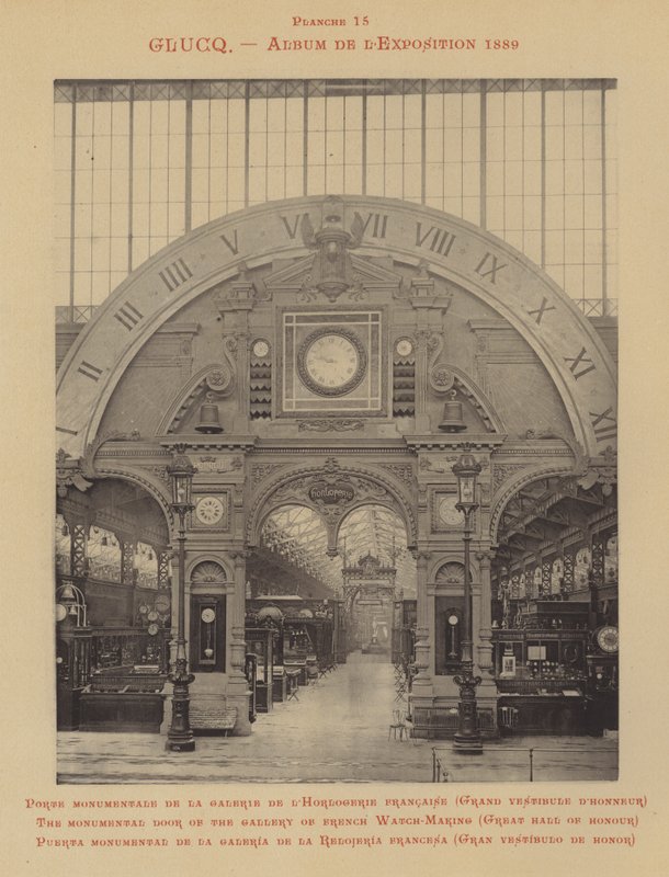Monumentální dveře galerie francouzského hodinářství, Velká síň cti (č/b foto) od (after) French Photographer