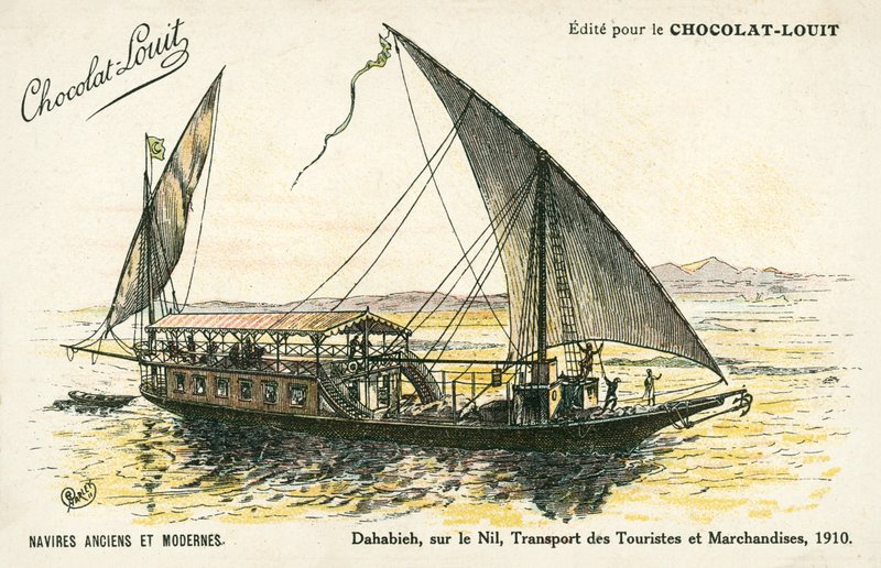 Dahabieh na Nilu, přeprava turistů a zboží od (after) French School