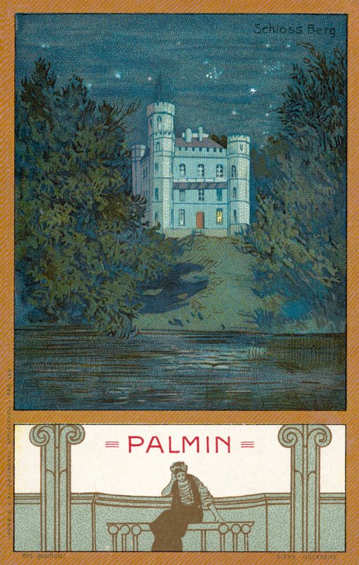 Hrad Berg, Bavorsko (chromolitho) od (after) German School