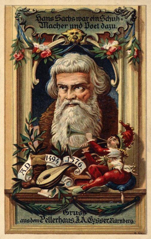 Hans Sachs (barevné lito) od (after) German School