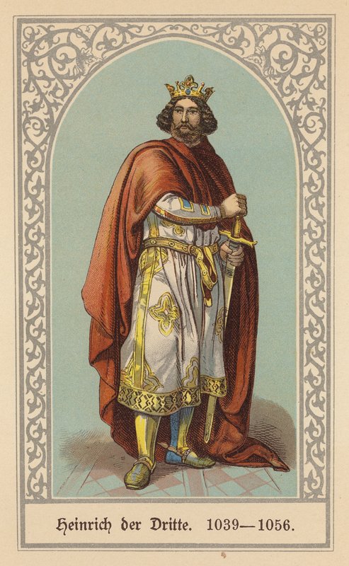 Jindřich III., císař Svaté říše římské (barevná litografie) od (after) German School