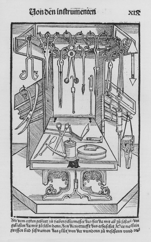 Kniha Cirurgia od Hieronyma Brunschwiga (litho) od (after) German School