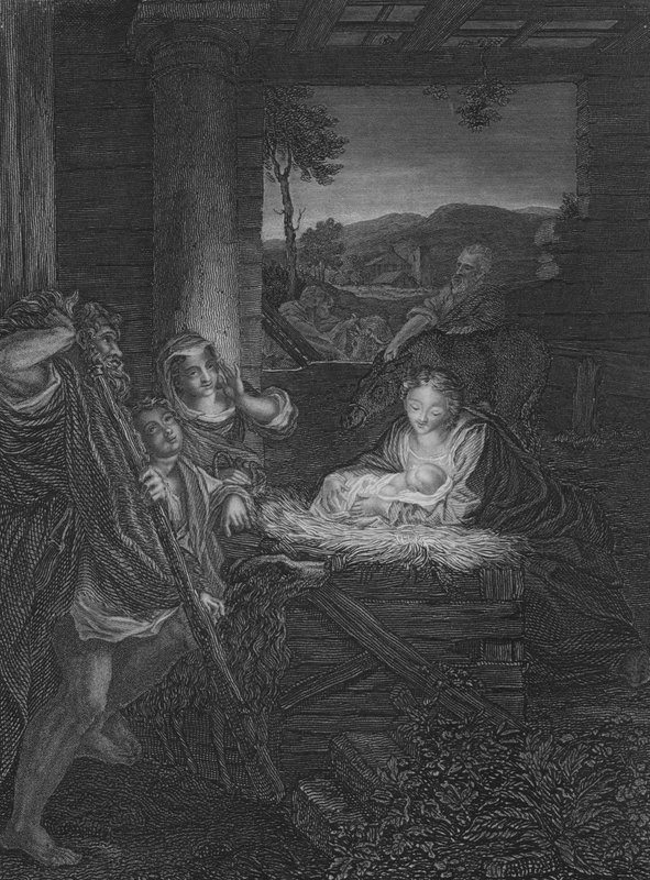 Narození Páně (rytina) od (c.1489 1534) (after) Correggio