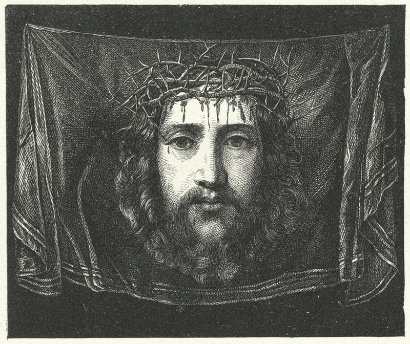 Veronica závoj s portrétem Krista (rytina) od (c.1489 1534) (after) Correggio