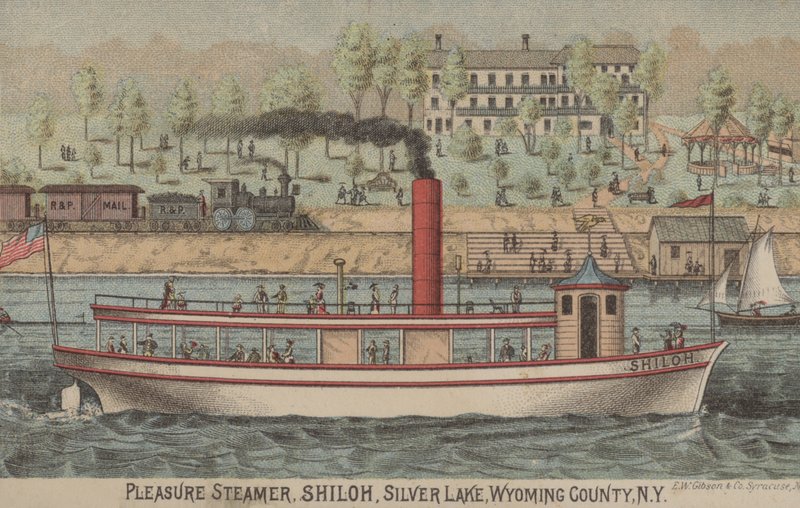Pleasure Steamer, Shiloh, Silver Lake, Wyoming Country, New York od American School