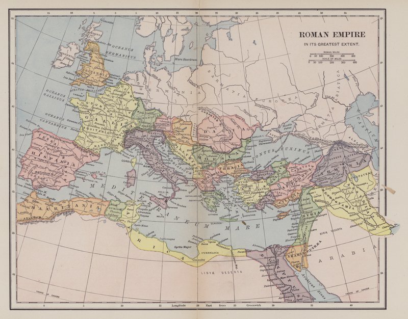 Římská říše ve svém největším rozsahu od American School